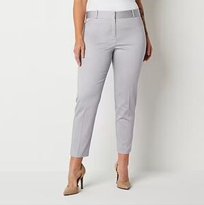 Liz Claiborne Emma Mid Rise Straight Fit Ankle Pant